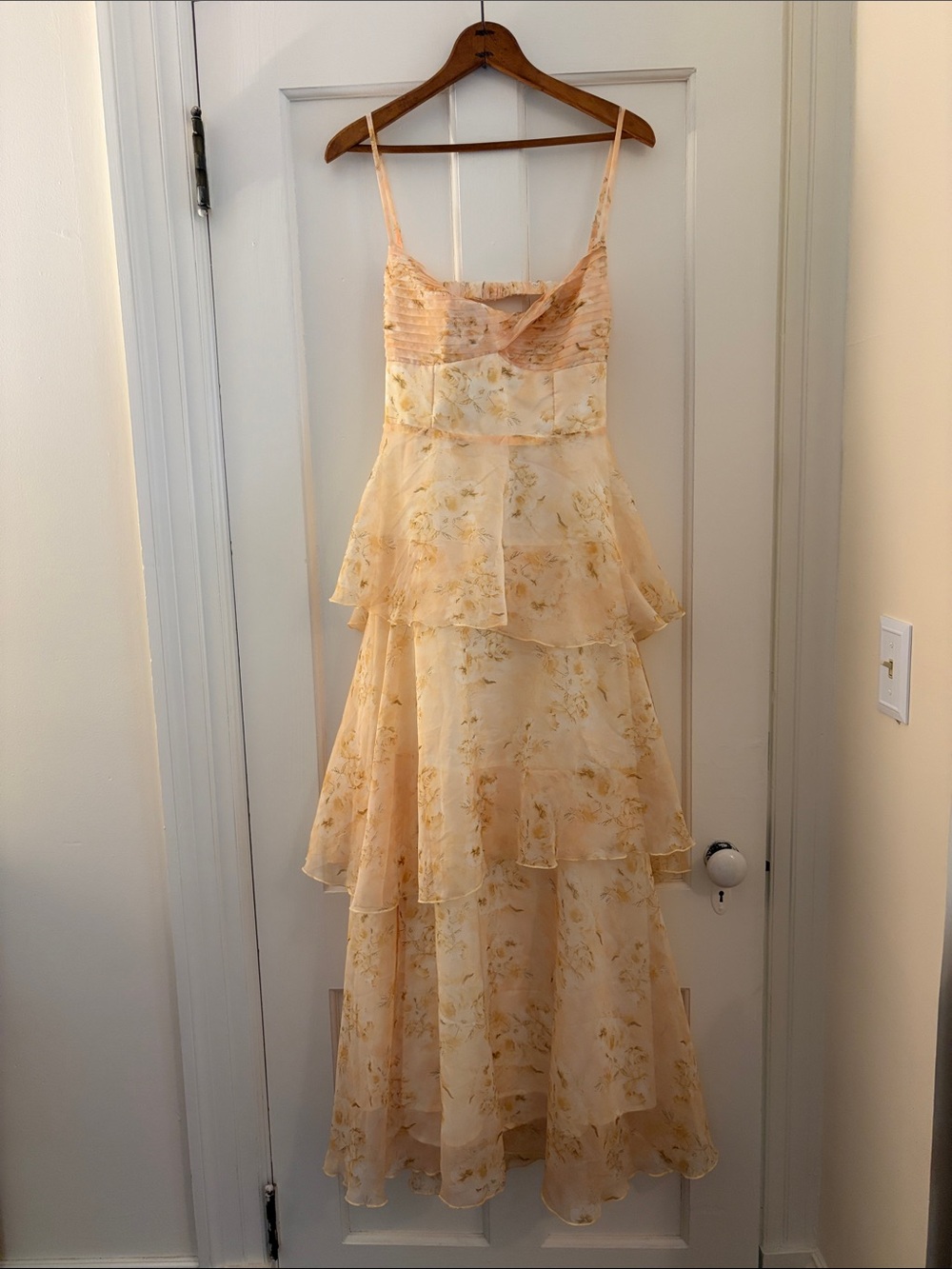 NWT HELLO MOLLY SUN SHINING THROUGH MAXI FLORAL DRESS YELLOW | SIZE L - Picture 4 of 9